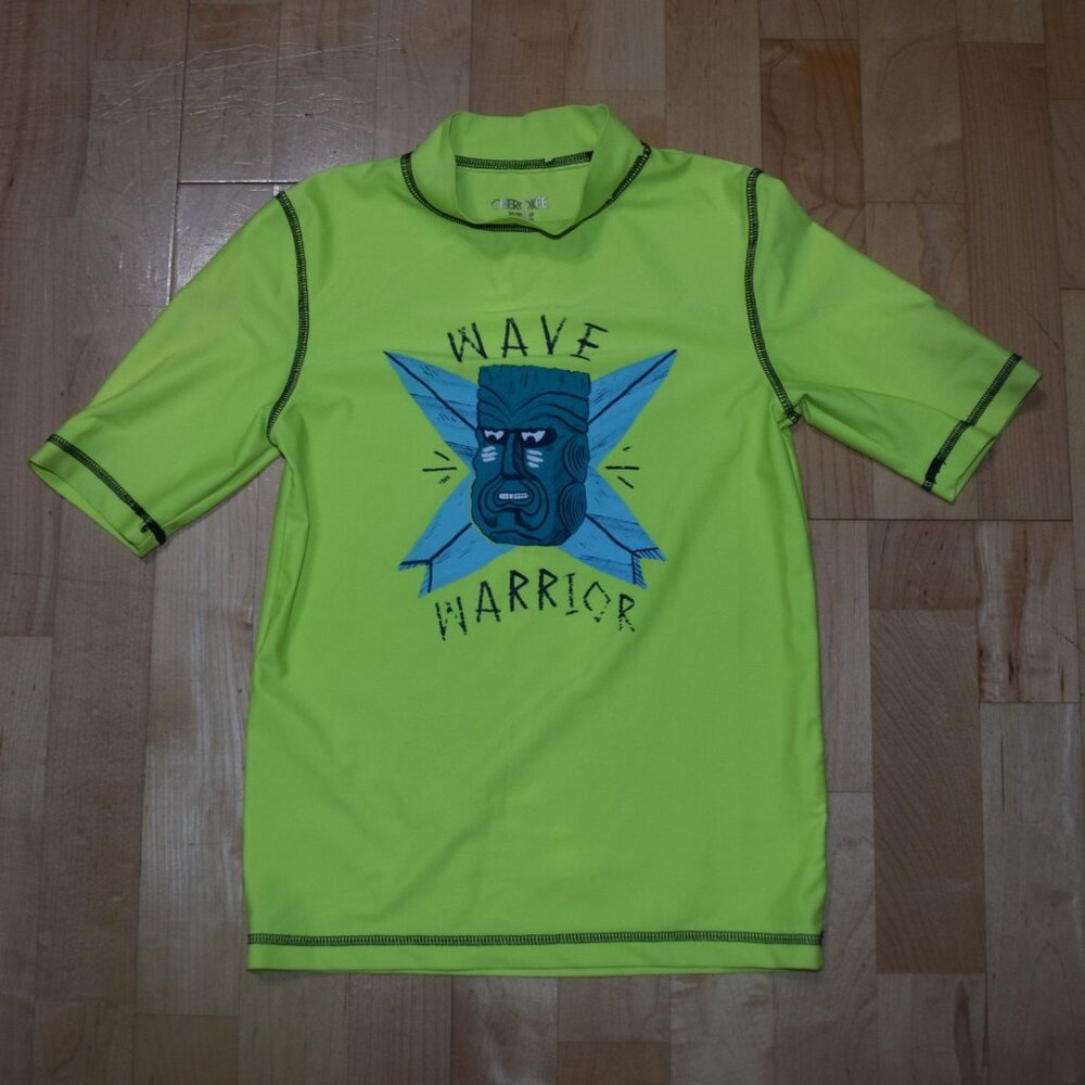 CHEROKEE Boys' Sz M 8-10 Rash Guard Swim Shirt